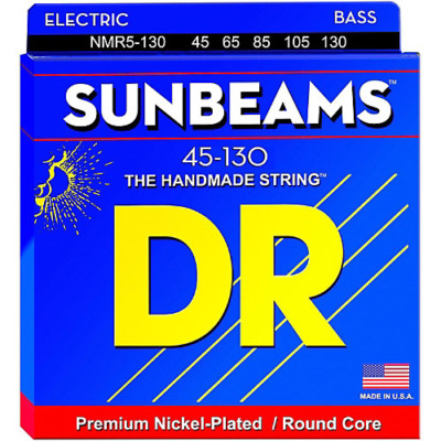 DR NMR5-130 Sunbeams Bass Guitar Strings 5-string medium gauges 45-130