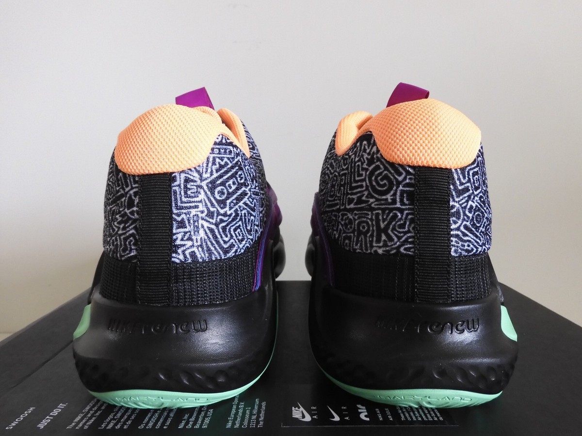 NIKE KD TREY 5 X BLACK-VIVID PURPLE-PEACH CREAM SZ 12.5 [DD9538