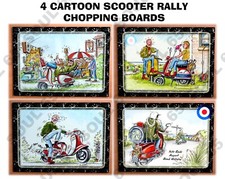 Scooter Chopping Board, Mods Lambretta Scooter Chopping Board, Scooter Rally