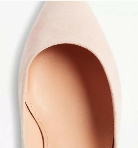 Brooks Brothers Classic Pink Suede Pointed Toe Heels US 6.5 ITALY EU 37 NIB - Picture 2 of 6