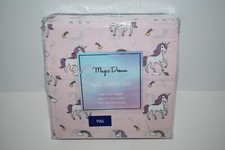 Magic Dream Pink Unicorns, Rainbows, and Stars Pattern Full Sheet Set