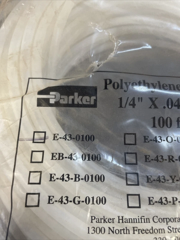 PARKER E-43-0100 Tubing,Natural,Overall 100 ft L - Image 2 of 2