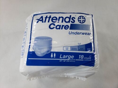 Pack Of 18 Attends Care APV30 White Regular Absorbent Underwear Large 44"-58'' - Picture 1 of 4