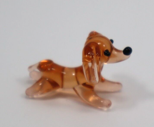 RBOT Dachshund doxie wiener dog MINIATURE GLASS FIGURINE Ganz little mini animal