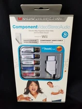 Wii Component Video Cable 8 Ft Monster Game NEW NIB Nintendo Stereo Audio