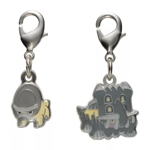 Pokemon Center National Zukan Metal Charm 410 411 Shieldon Bastiodon Sinnoh