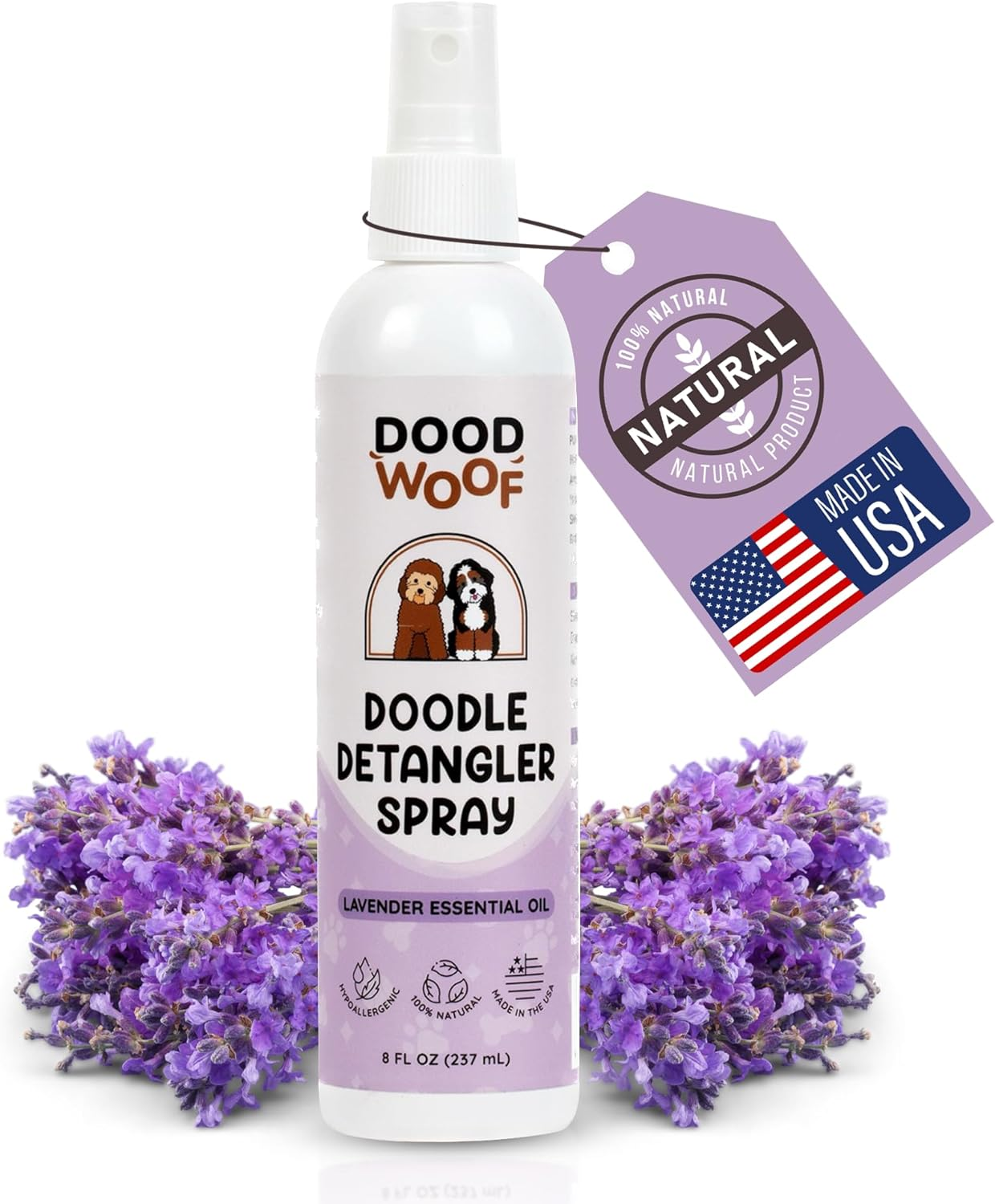 Dog Detangler Spray Dematting Doodle Natural Leave in Conditioner