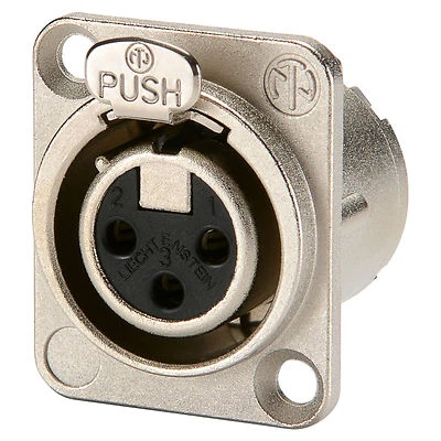 Neutrik NC3FD-LX DLX Series Panel Mount XLR Connector Female