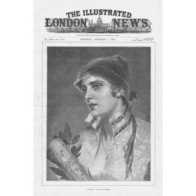 CONRAD KIESEL Clarisse - Antique Print 1888