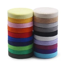 SEMINI 21 Mixed Color 42 Yards Twill Cotton Ribbon Herringbone Bias Tape Natural