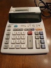 Sharp EL 1801V Printing Calculator Tested Working 12 Digit Desktop