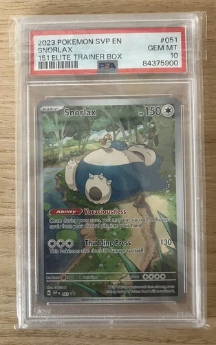 Snorlax SVP 051 Pokemon Scarlet & Violet 151 ETB Promo PSA 10 GEM MINT