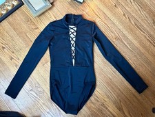 Adult Medium MA Balera Dance Leotard Costume Black Contemporary Lyrical