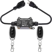 Remote Control Switch,AC110/230/240/250v Waterproof Wireless Light Switch wit...