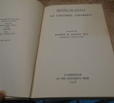 Colonel Chabert Honore de Balzac (Le Colonel Chabert) French - 1932 - HC