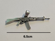 925 Sterling Silver AK-47 Gun Pendant Brand New