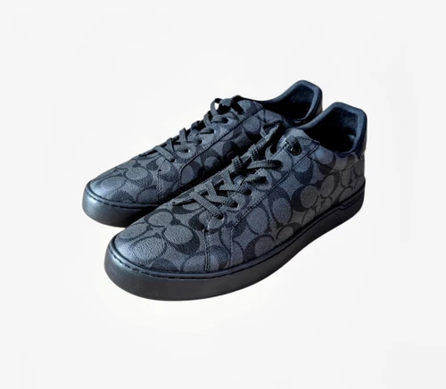 Scarpe Coach uomo sneakers basse firmate pelle nera uomo taglia 11 5D G4949