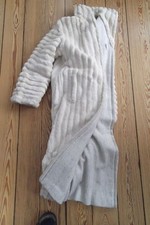 Damen-Wende-Mantel - Bonnie Models -Seal-Rillenkanin / Tweed Größe 40 mit Schal