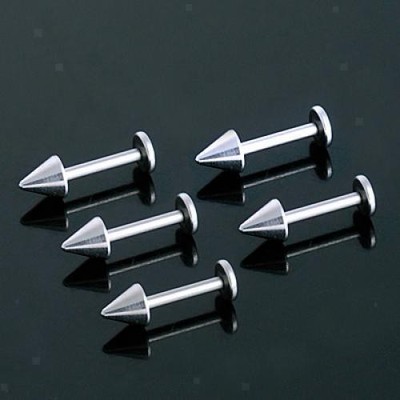 10 Stück Silber Edelstahl Labret Lippenring Spike Stud Piercing Chip Bars
