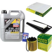 Inspektionspaket 5L Liqui Moly Top Tec 4100 5W-40 FüR Opel Agila (A) 1.3 Cdti