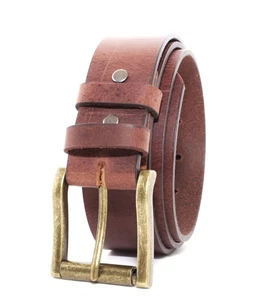 Un vrai Buffalo pour hommes FULL GRAIN Ceinture en cuir, 1 1/2" de largeur, Fait à la main, Par Amish