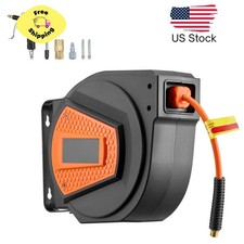 Retractable Air Hose Reel 14 Inch X 50 Ft Hybrid Hose 300 Psi Max Pressure Retractable Air Hose Reel 14 Inch X 50 Ft Hybrid Hose 300 Psi Max Pressure