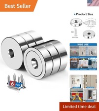 6-Pack Strong Neodymium Magnets - 20LB Pull, Corrosion Resistant Design
