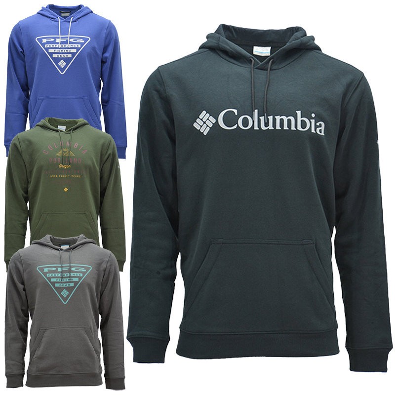 Columbia Hombres Sudaderas con Capucha Regular Algodón Pullover Sudaderas Informales con Capucha