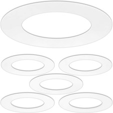 5 Pack 4" Gloss White Goof Trim Rings for Recessed Can  Downlight Fixtures