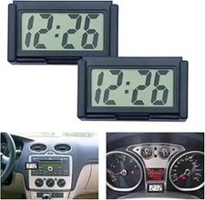 2 Pcs Mini Digital Clock Small Magnetic Car Dashboard Clocks St Color Black 2