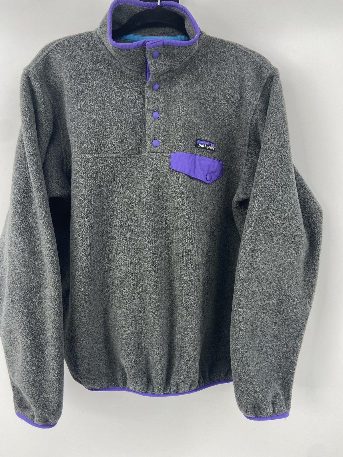 Patagonia Synchilla Jacket Womens Medium Gray Fleece Snap-T Pullover Outdoor thumbnail 2