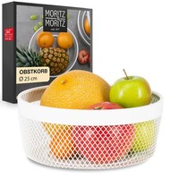 Obstkorb Obstschale FrüChtekorb GemüSekorb Brotkorb Dekokorb Netz Metall Weiß