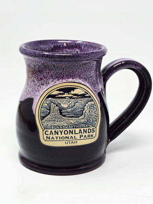 Deneen Pottery Coffee Mug Cup Canyonlands National Park Utah PLUM Drip MINT b