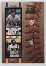 2005 Donruss Leather & Lumber Rivals 1716/2000 Derek Jeter Miguel Tejada HOF 0lm