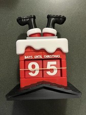 Christmas Countdown Funny Santa Chimney Advent Calendar Tabletop Decoration 3D