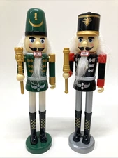 Greenbrier Christmas Plastic Nutcrackers Soldiers Figures Holiday Decor Set of 2