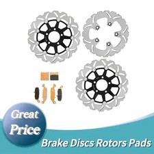 Front Rear Brake Discs Pads For Suzuki GSF600S Bandit 00-04 SV650S 99-02 GSX750F