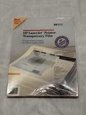 New HP LaserJet Printer Transparency Film HP Tested 50ct 8.5 x 11 In 92296T
