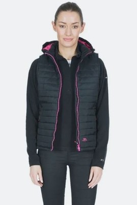 TRESPASS Aretha Womens Hooded Padded Gilet in Black L Large (ccn70)