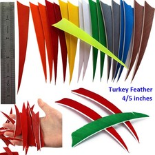 30Pc 4" 5" Archery Arrow Vanes Natural Fletching Turkey Fletches Bow Arrow DIY