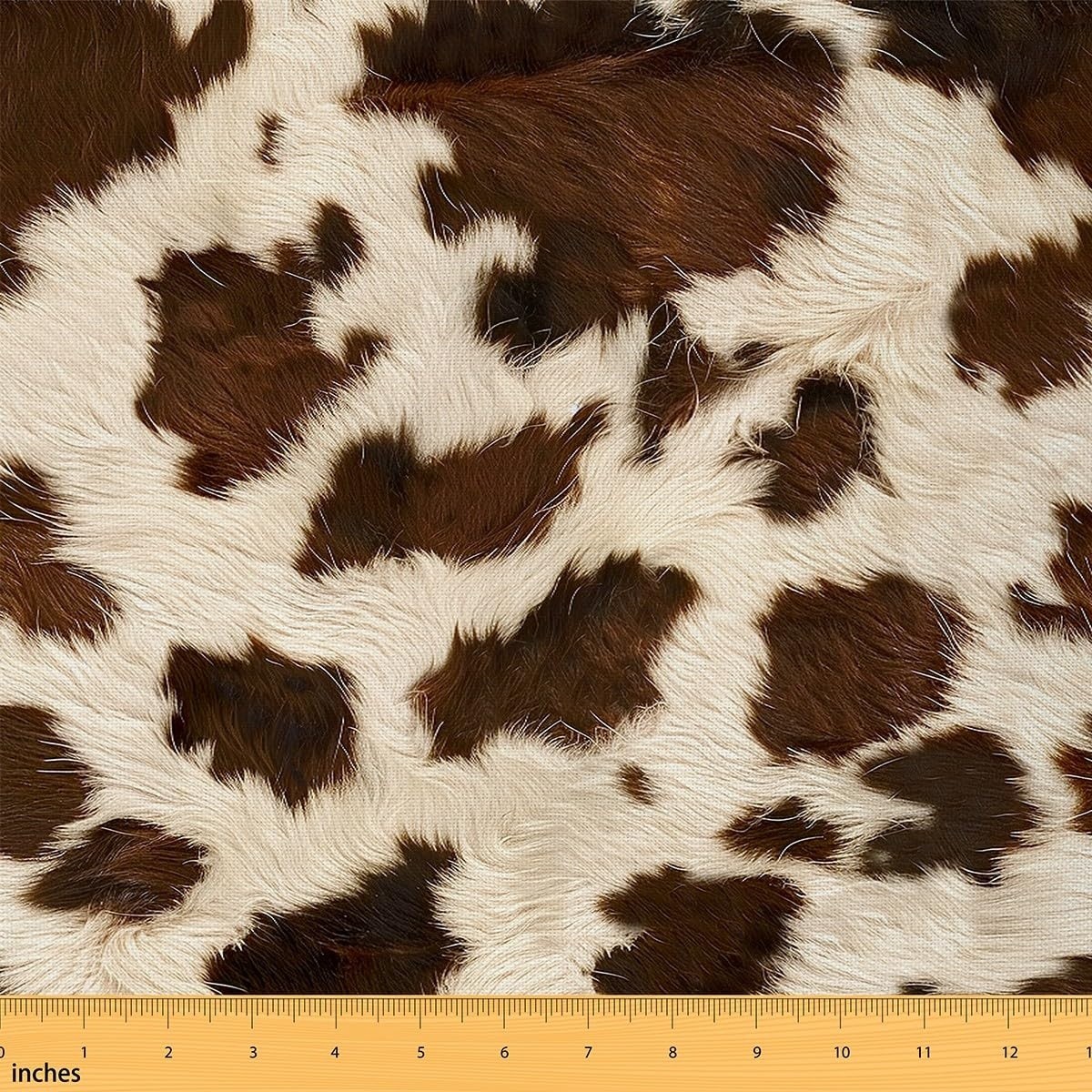 Cow Print Fabric by the Yard Cowhide Pattern Upholstery Soft Flannel ...