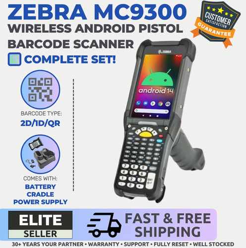✅Zebra MC9300 Android Barcode Scanner, LONG RANGE 2D/1D/QR SE4850 w/ Cradle!⭐🔥