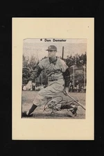 1958/61 DON DEMETER LA DODGERS AUTOGRAPHED 3.5 X 5.5 PHOTO d.2021