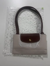 LONGCHAMP Le Pliage Original Large Tote Cream "Papier" Nylon Travel Shoulder Bag