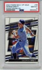 2024 PANINI NSCC VIP GOLD WHITE SPARKLES #317 GEORGE BRETT ROYALS PSA 10 LOW POP