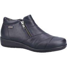 Fleet  Foster Friesan Navy Leather Female Slip On Ladies Shoes