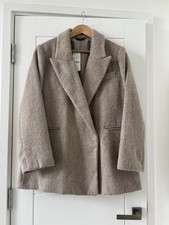 Tesco F&F taupe greige oversized blazer jacket coat size M
