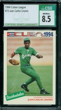 1994 CUBAN LEAGUE #15 JUAN CARLOS LINARES RC CGS 8.5 2ND FINEST 1 OF 5000 PRINT*
