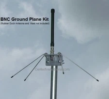 Ground Plane Kit / Converts BNC Rubber Duck Scanner Antenna Into a Base Antenna