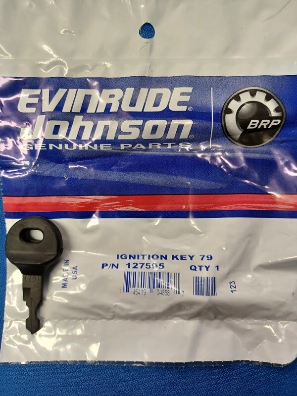 0127595 127595 NEW OEM JOHNSON EVINRUDE IGNITION KEY 79 DEALER